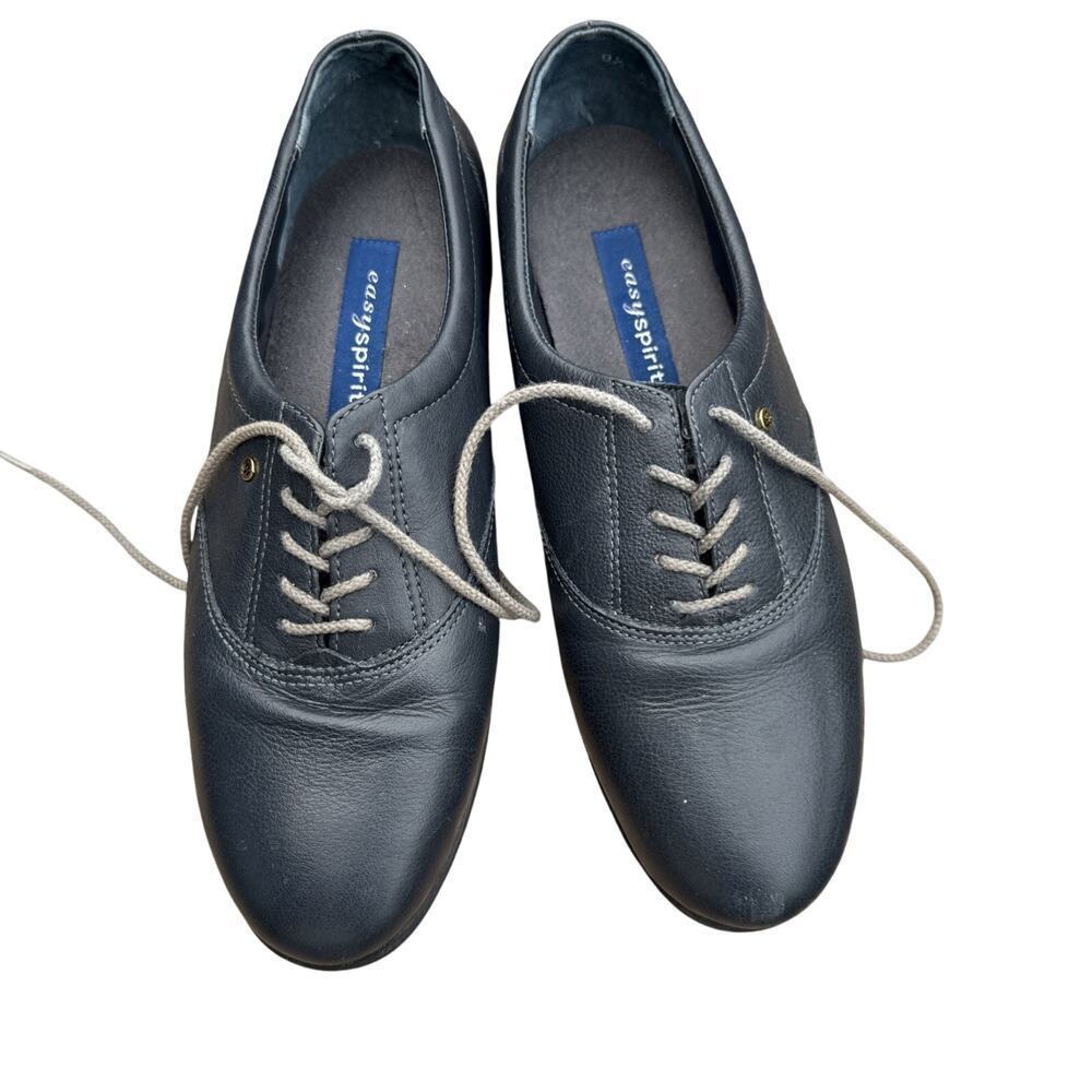 Easy Spirit Shoes Women’s 9.5 B Narrow Blue Leather Lace Up ES Motion